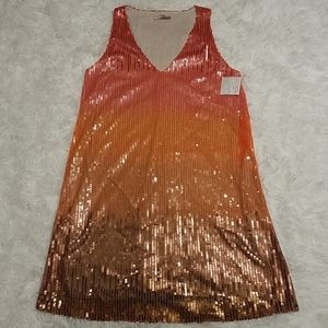Calypso St. Barth Metallic Silk/Sequin One of a Kind Dress